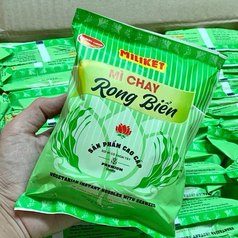 Thùng Mì Chay Rong Biển Miliket 75g (hsd:11/2025) | Shopee Việt Nam