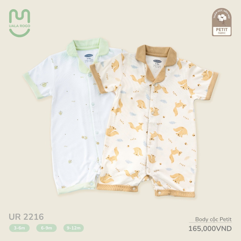 (5,5-10kg, 3-12M) Bộ Body Cộc Tay Uala UR2216 UR3720 UR3823 UR054 UR509 UR070 UR298 UR066 UR2185 UR300
