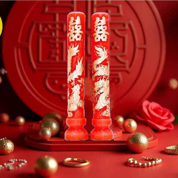 Nến Cưới SONG HỶ Cao Cấp | Đèn Cầy Cưới Long Phụng | Lễ Gia Tiên - Ăn Hỏi - Huỳnh Gia Candle