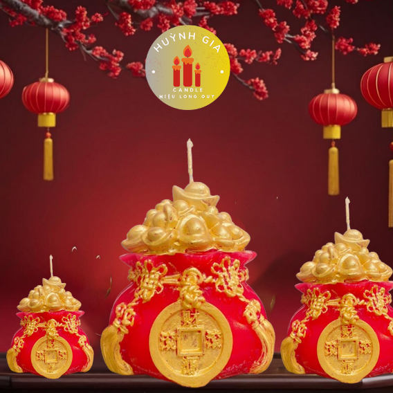 Nến Túi Tiền Tài Lộc | Cúng Thần Tài - Khai Trương - Giao Thừa | Huỳnh Gia Candle