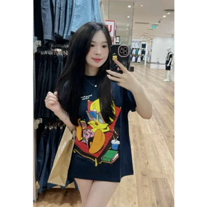 Áo Thun Hoạt Hình Vịt Vàng Dễ Thương Hình In Sắc Nét Chất Vải Cotton 2 Chiều Dày Dặn