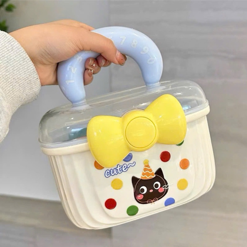 Hộp để đồ cất gọn nơ có quai xách tiện lợi
