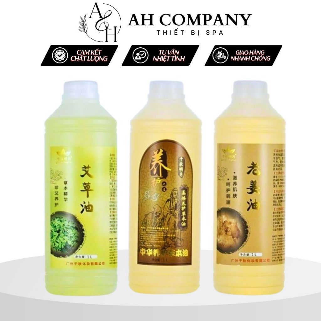 Tinh Dầu Massage Body, Dầu Massage Chiết Xuất Ngải Cứu Và Gừng Giúp Bài Độc, Thư Giãn Cơ Thể, Lọ 1000ml