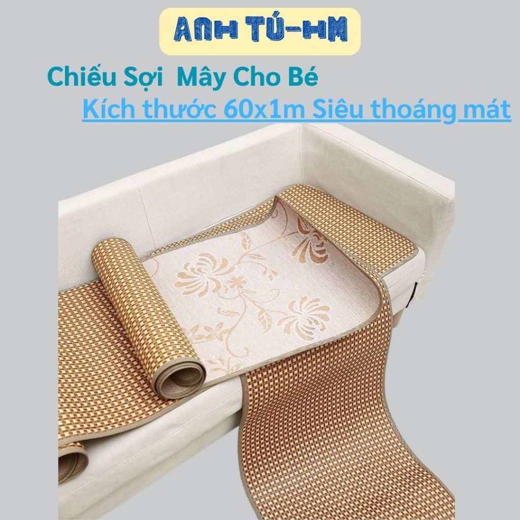 Chiếu mây điều hòa cho bé kích thước 60cm x 100cm, chiếu mây mềm mát thoải mái cho bé | BigBuy360 - bigbuy360.vn