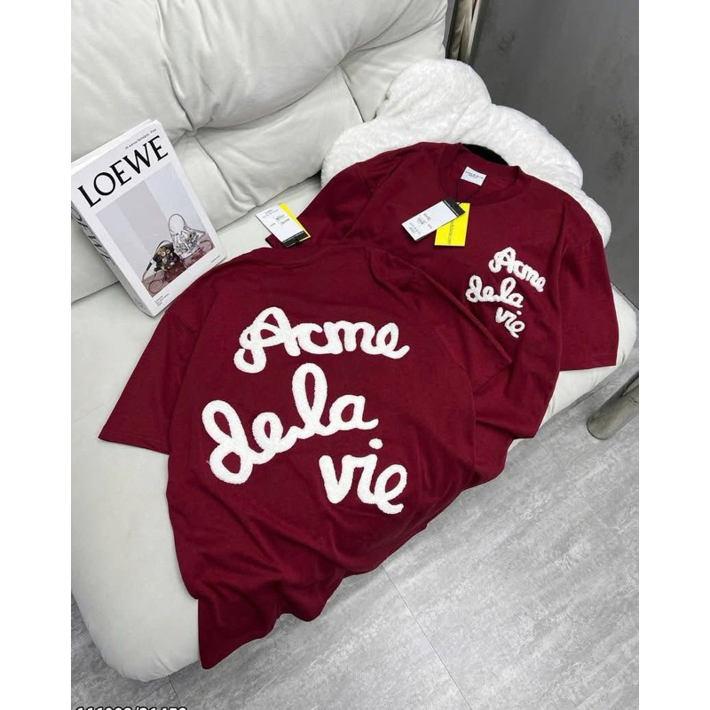 Áo Thun Thêu Xù Form Rộng Unisex Nam Nữ Chất Vải Cotton Dày Dặn Thời Trang Năng Động