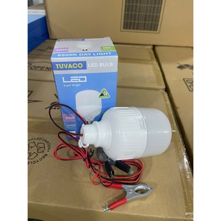 Bóng Đèn LED Buld Trụ Nhôm Kẹp Bình TUVACO Công Suất 20W 30W 40W, Ánh Sáng Trắng, Tiết Kiệm Điện