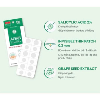 Miếng Dán Mụn Acnes Giúp Giảm Mụn Sưng Viêm 24 miếng
