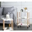 Xe Đẩy Trụ Gỗ Ba Tầng Kệ Ba Tầng, Kệ Đưng Nail Mi Móng Tóc, Kệ Gỗ 3 Tầng, Sử Dụng Tiện Lợi
