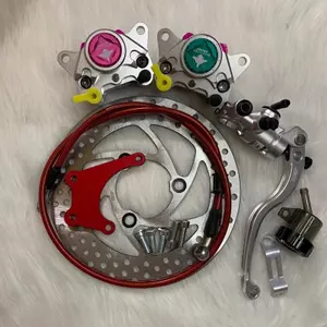 combo phanh trước heo Cá mập CNC ( tặng ốc và dầu) gắn cho Phuộc Zin hoặc Cáp A kèm tay phanh AGL( tặng ốc và dầu)