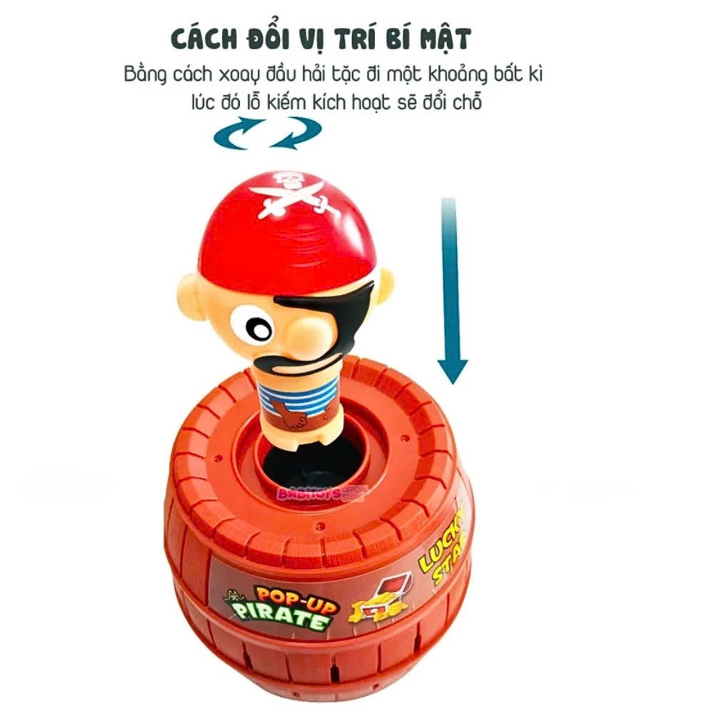 Combo Đâm hải tặc + Khám răng cá sấu Size lớn nhất dành cho bé và gia đình chơi giải trí