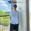 Áo sơ mi đi biển mùa hè nam nữ DWIN họa tiết kẻ sọc vải đũi form rộng local brand SM01A