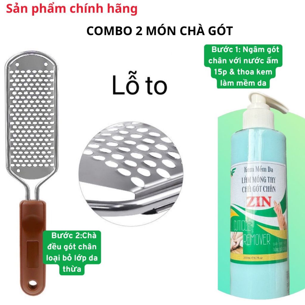 [Ưu Đãi Sản Phẩm Mới] Combo 2 Món Chà Gót Chân Thay Lưỡi Dành Cho Chị Em Làm Tại Nhà ( Màu Chà Ngẫu Nhiên )