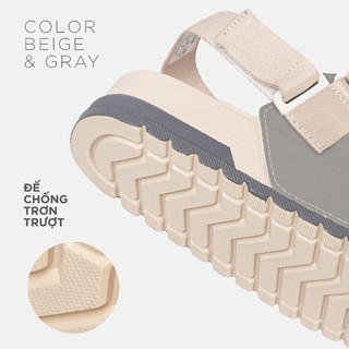 [TẶNG VỚ BAMBOO TỪ 1/7] SANDANI Giày Sandal Nữ Xám Sữa Hot Trend, Đế Êm Chống Trơn (Nên Tăng 1 Size) - BẢO HÀNH 1 NĂM