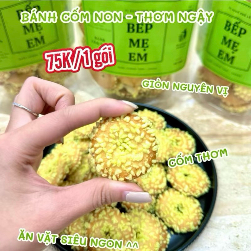Bánh Hạt Cốm Non Hương Vị Cốm Non Chuẩn Cổ Truyền Xưa Bếp Mẹ Em