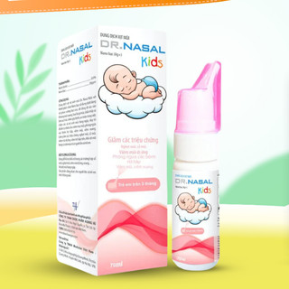 [✨CHÍNH HÃNG KÈM QUÀ] Dung Dịch Xịt Mũi Dr Nasal Kids Nano Bạc Kháng Khuẩn Hỗ Trợ Nghẹt Mũi Cho Trẻ Em Chai 70ml