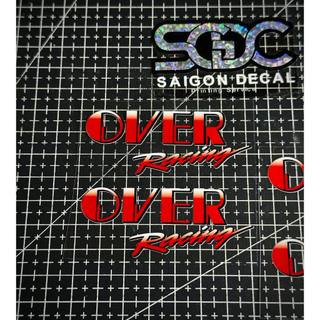 Tem Sticker DTF Over Racing Japan, Over Racing Exhaust Japan Mẫu 2025 |SGDC - 1 Cái/Cặp|