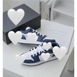 Giày thể thao bigsize nam nữ cổ thấp đế bằng màu xanh navy , sneaker thời trang cao cấp