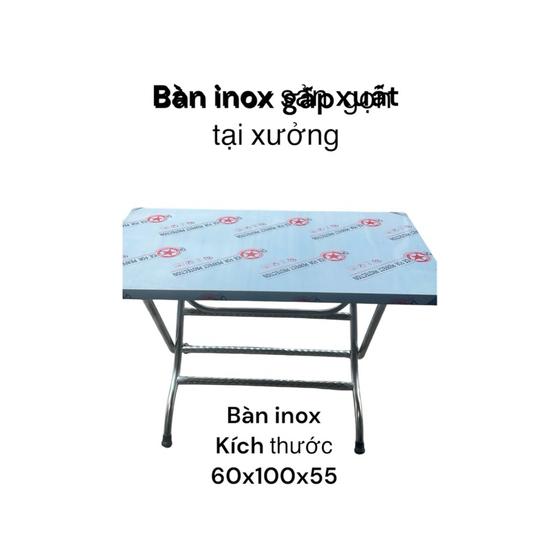 Bàn inox gấp gọn nhiều size cho gia đình