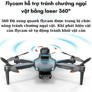 Flycam L900 , l300 ,L600 Pro cảm biến Laser Camera chống rung, Playcam GPS BH 12 THÁNG GAGAY