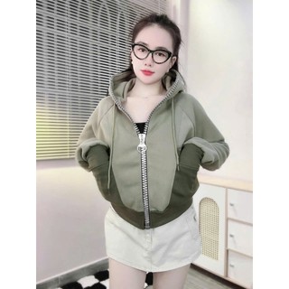 ÁO KHOÁC NỈ THIẾT KẾ DÂY KÉO TO ĐÙNG PHỐI MÀU ĐẶC SẮC NỔI BẬT PHONG CÁCH CÁ TÍNH PHÙ HỢP THỜI TRANG