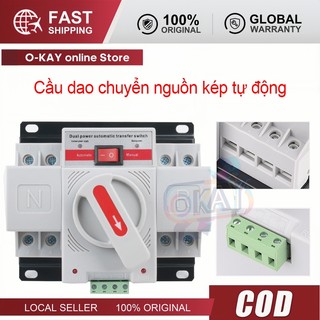 Bộ Chuyển Nguồn ATS 2P 63A, Cầu Dao Đảo Chiều Tự Động, Đổi Hai Nguồn Điện, 220V, Chất Lượng Cao, Giá Tốt, Free Ship