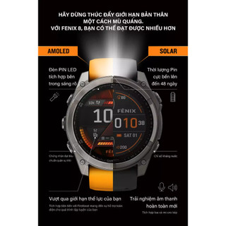 Đồng hồ thông minh Garmin Fenix 8, GPS đa môn thể thao, Màn Hình Sapphire AMOLED - Hàng Chính Hãng