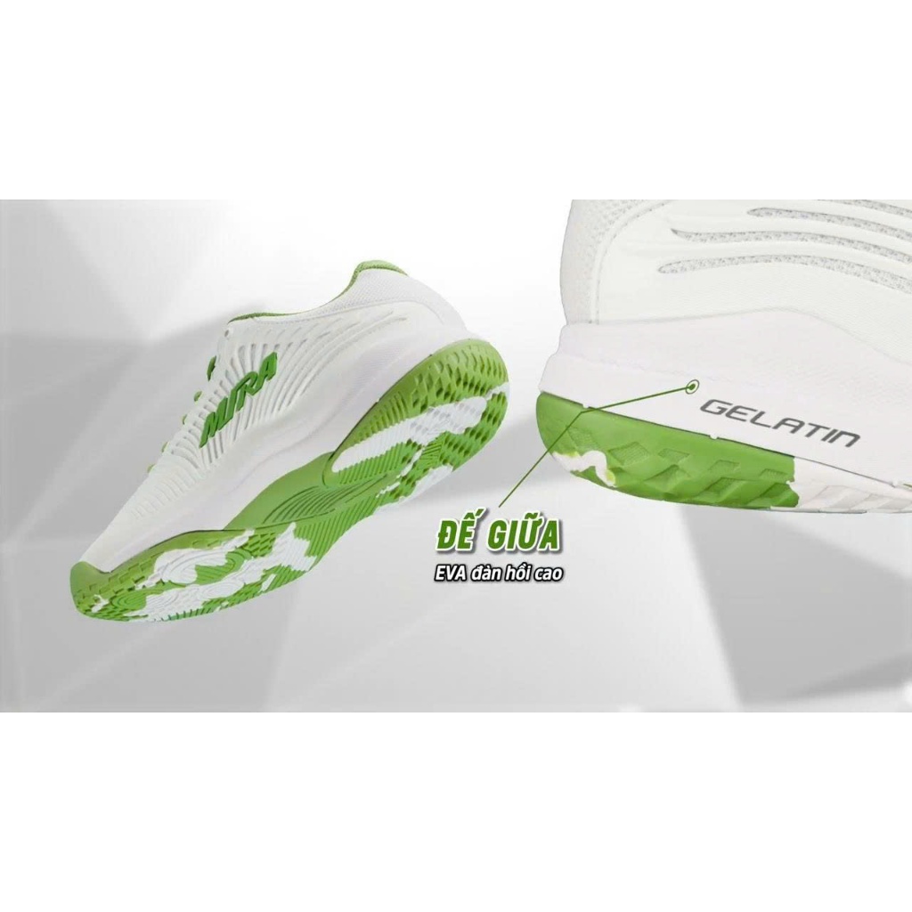 Giày Pickleball Mira GELATIN Chính Hãng Bộ Đế Cao Nguyên Chất Bền Đẹp, Êm Chân, Bám Sân Tốt