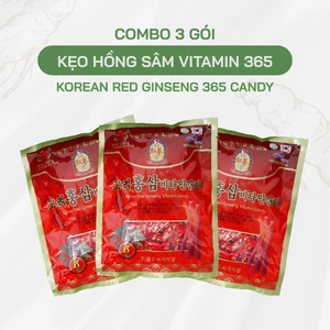 COMBO 3 Kẹo Hồng Sâm Vitamin KHealth Hàn Quốc - Hỗ Trợ Giảm Mệt Mỏi, Giảm Say Tàu Xe
