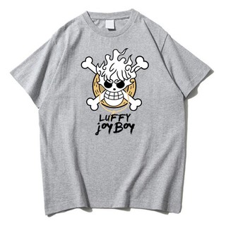 Áo thun One pis Luffy Áo thun in hình hoạt hình Áo thun Luffy gaer5 Áo thun in hình rộng rãi và giản dị