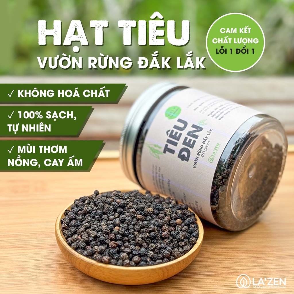 Tiêu nguyên hạt vườn rừng Đắk Lắk canh tác sạch, không hoá chất, dược ...