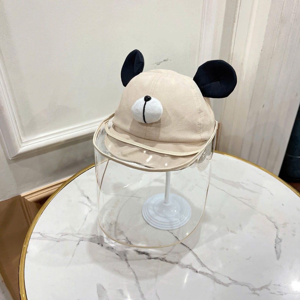 Mũ lưỡi trai chắn giọt bấm cúc hình tai micky tiện lợi cho bé 5 tháng đến 24 tháng mesocshop