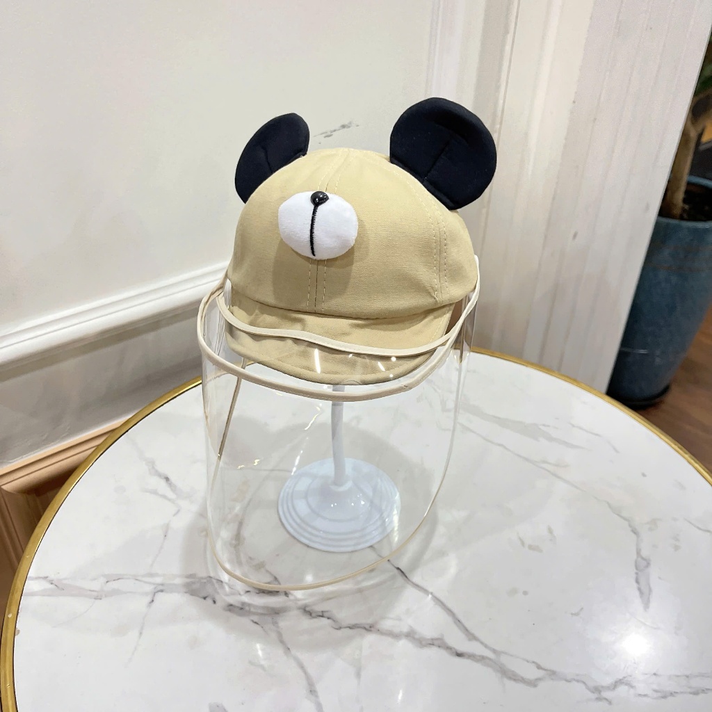 Mũ lưỡi trai chắn giọt bấm cúc hình tai micky tiện lợi cho bé 5 tháng đến 24 tháng mesocshop