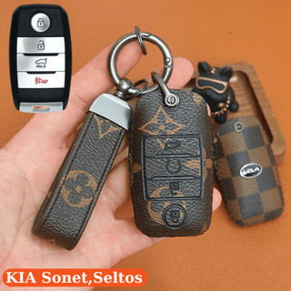 Bao da chìa khóa sonet ,Bọc chìa khóa seltos,bọc chìa khóa sonet,bao da chì khóa kia seltos (KMK4 Móc D)