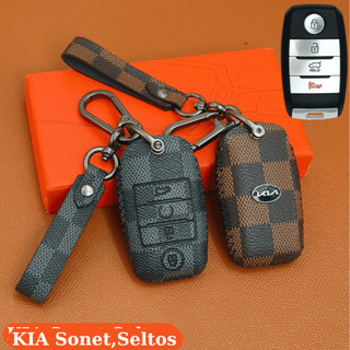 Bao da chìa khóa sonet ,Bọc chìa khóa seltos,bọc chìa khóa sonet,bao da chì khóa kia seltos (KMK4 Móc D)