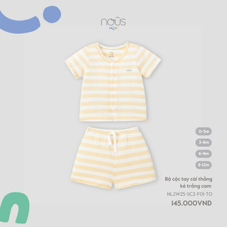 Nu Mini Tổng hợp mẫu cộc tay và bodysuit kẻ cho bé trai và bé gái chất liệu cotton mềm mại thoáng mát và an toàn cho bé