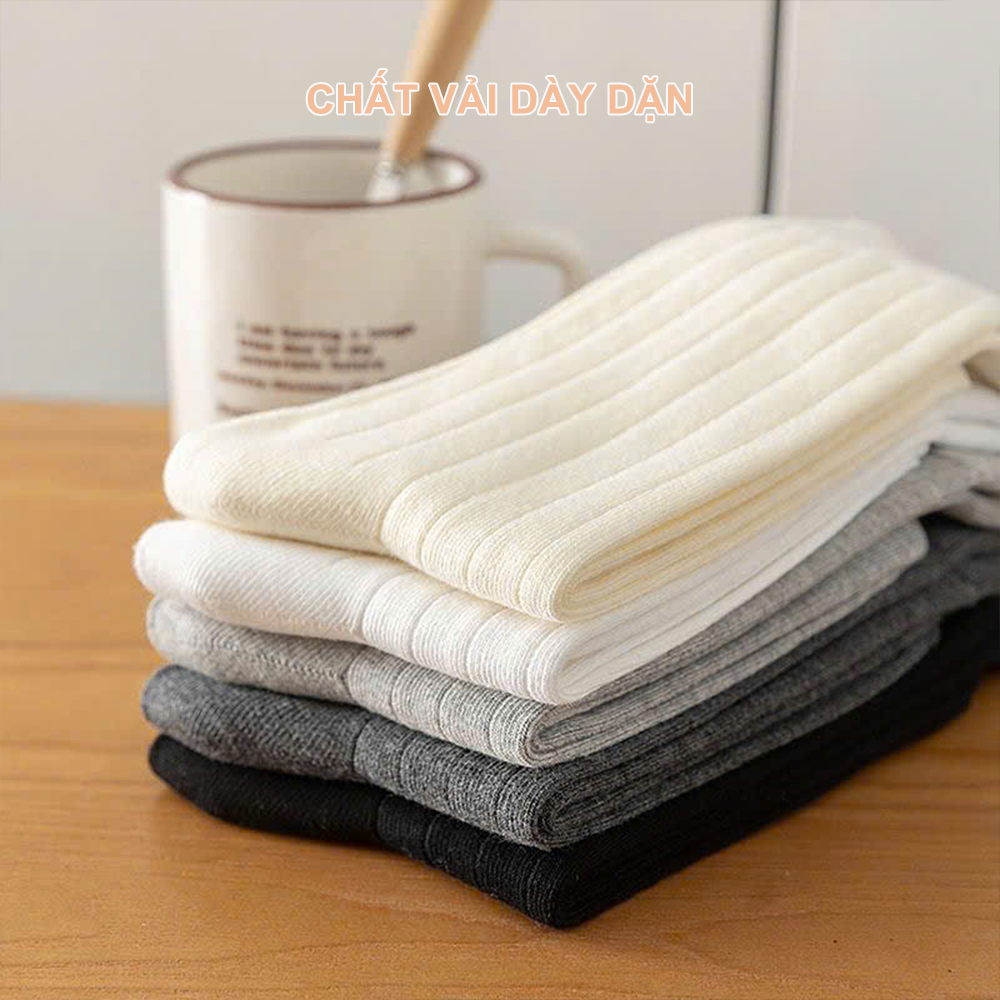 Tất vớ nam nữ cổ trung set 5 đôi tone lạnh, phong cách Hàn Quốc dễ phối đồ - Ekiu Shop