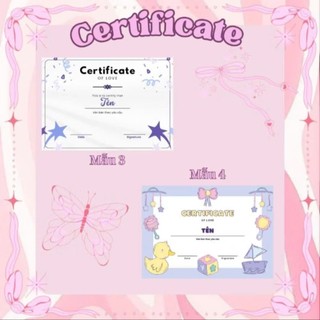 Certificate Vinh Danh Thành Tích Thiết Kế Theo Yêu Cầu