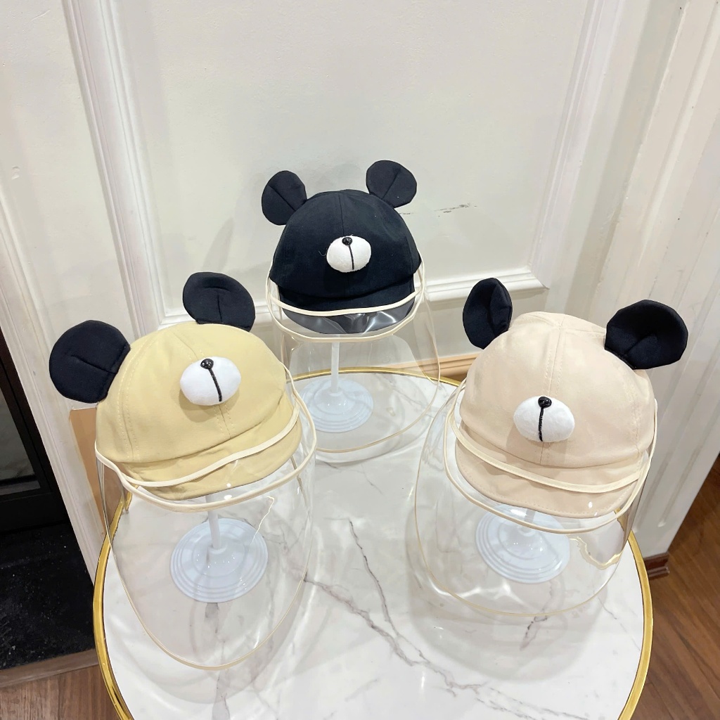 Mũ lưỡi trai chắn giọt bấm cúc hình tai micky tiện lợi cho bé 5 tháng đến 24 tháng mesocshop