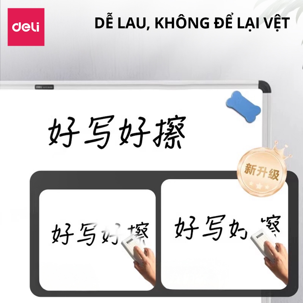 Bút Lông Bảng Xóa Được Deli Nét 2.0mm Mực Xanh Đỏ Đen Không Độc Hại Bơm Mực Dễ Dàng