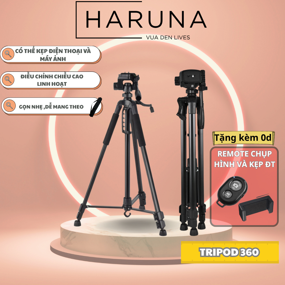 Chân Quay Máy Ảnh Điện Thoại Tripod 360 ,Chân Tripod Hợp Kim Nhôm Chắc ...