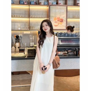 Đầm dáng dài sát nách chất đũi mềm siêu xinh LAVIAN V19
