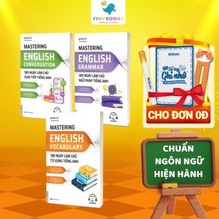 Sách - Combo Mastering English - Làm chủ ngữ pháp, từ vựng và giao tiếp tiếng Anh trong 180 ngày