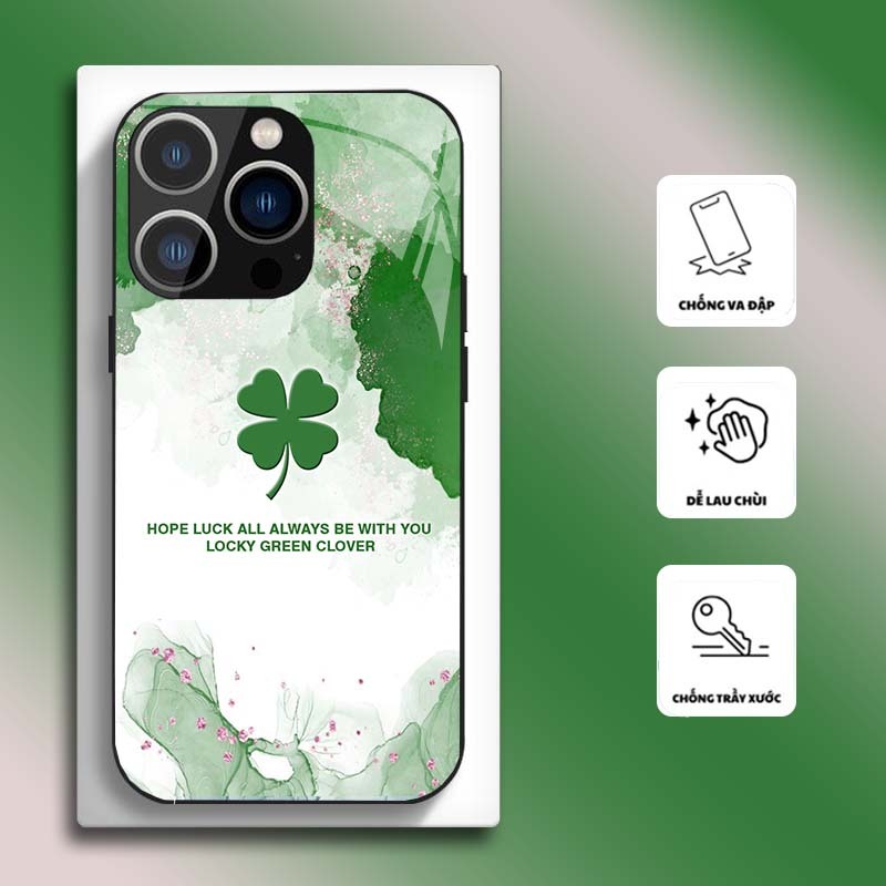 Ốp Lưng cho IPHONE 13, 13 PRO, 13 PROMAX Mặt kính cường lực, cao cấp HOẠ TIẾT HOA CẨM THẠCH