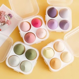 BỘ 4 MÚT TRANG ĐIỂM DẠNG GIỌT NƯỚC - Miếng Mút Tán Kem Nền Hỗ Trợ Make Nhanh Gọn,Hộp 4 Mút Tán Kem Nền Cho Mọi Loại Da