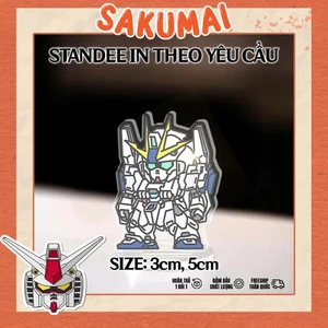 Standee, Mô hình Mini Gundam Cao 5cm In UV Robot Gundam Mk - II God Gundam Z Gundam Dễ Thương Trang Trí Bàn - SakuMai