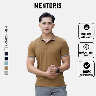 Áo Polo Cotton Nam Mentoris, Form Slim Fit Tôn Dáng, Thoáng Mát, Thấm Hút Tốt MPS219S