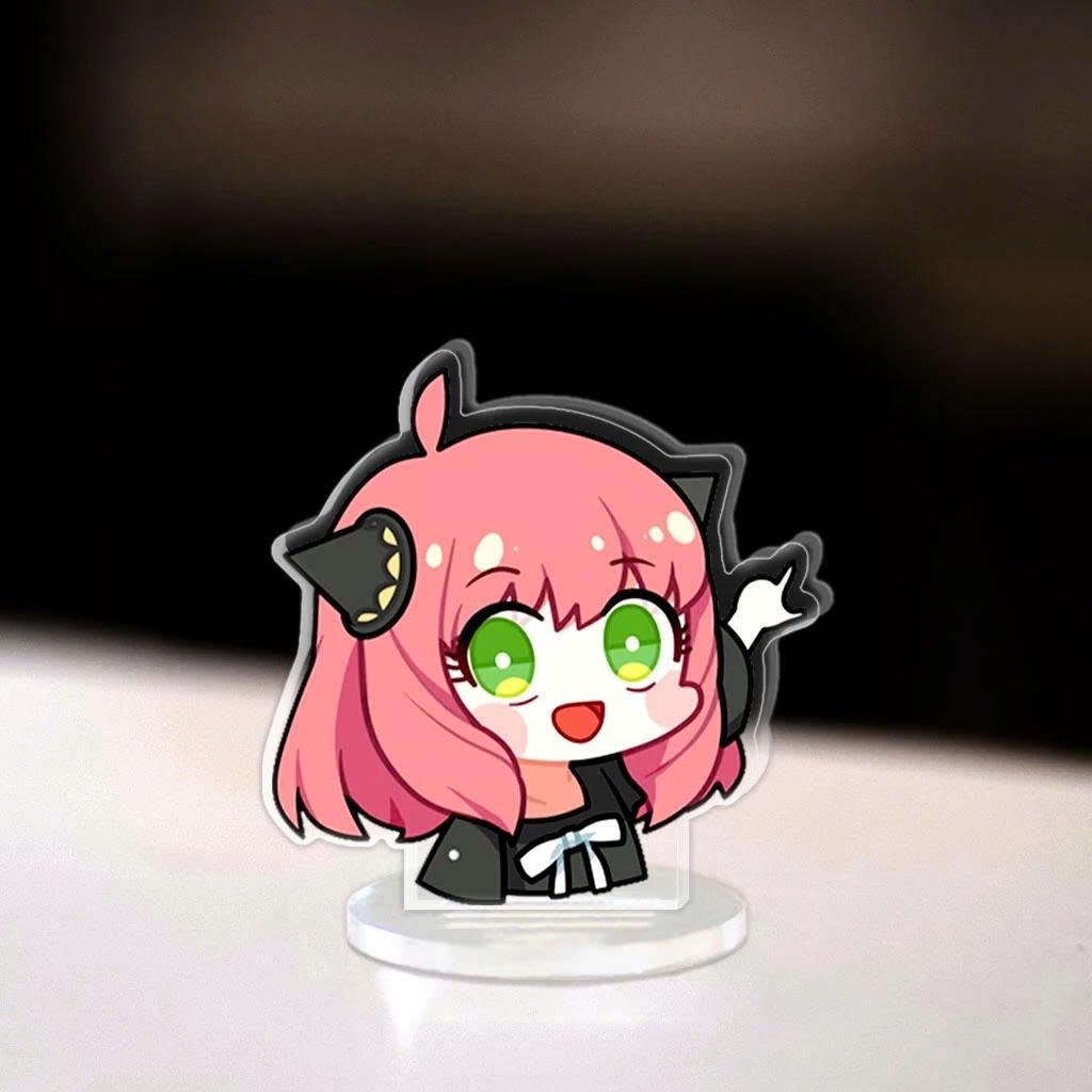 Standee, Mô Hình Anya Cao 5cm In UV Spy X Family Anya Forger Loid Forger Yor Forger Trang Trí Bàn Học Cute - SakuMai