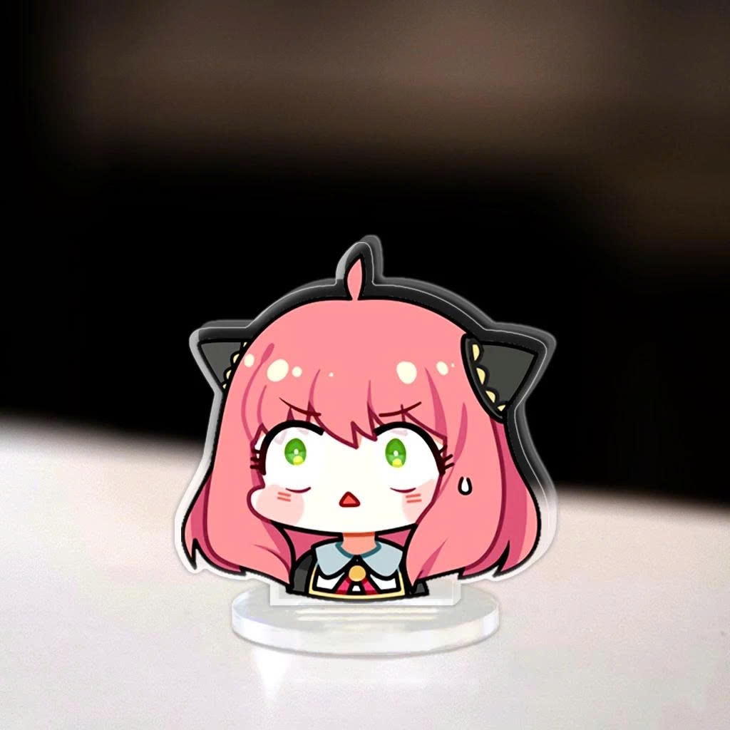 Standee, Mô Hình Anya Cao 5cm In UV Spy X Family Anya Forger Loid Forger Yor Forger Trang Trí Bàn Học Cute - SakuMai