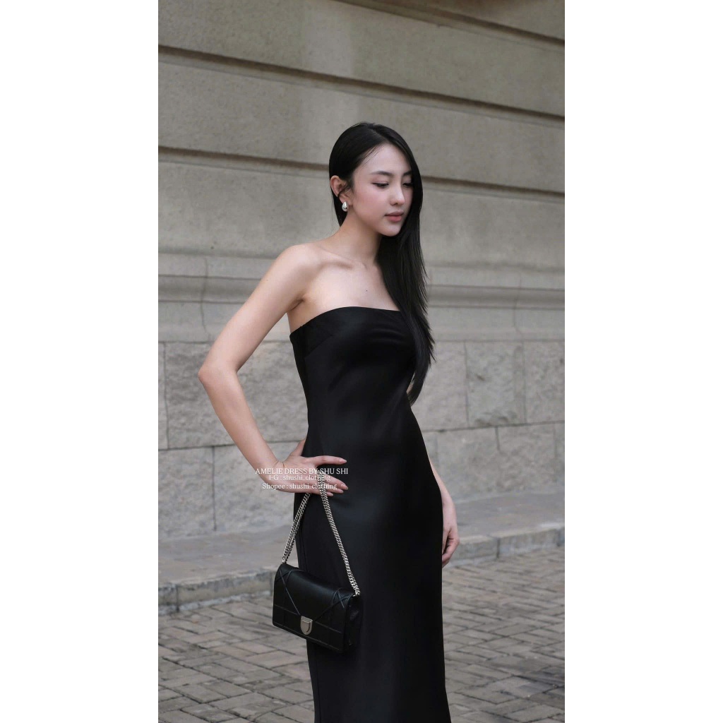 Đầm Lụa Cúp Ngực Dáng Dài Form Ôm Nhẹ GOBAL DRESS Có Chun Ngực SAN Clothings - P125
