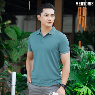 Áo Polo Cotton Nam Mentoris, Form Slim Fit Tôn Dáng, Thoáng Mát, Thấm Hút Tốt MPS219S